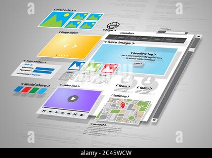 Website design and development project Stock Photo