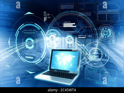 Internet data processing concept Stock Photo