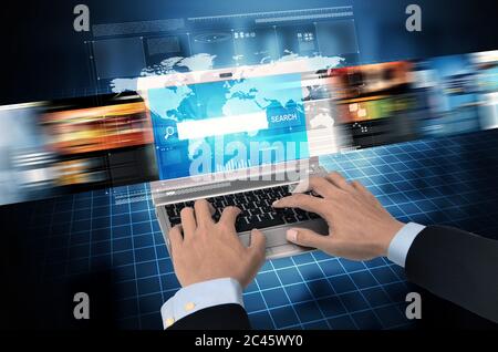 Internet and information technology concept Stock Photo