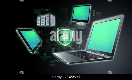 Secure Internet information technology concept Stock Photo