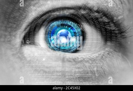 internet eye Stock Photo