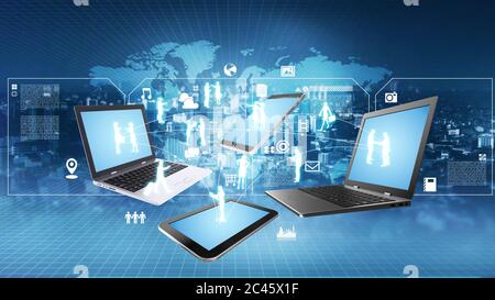 Internet information technology concept Stock Photo