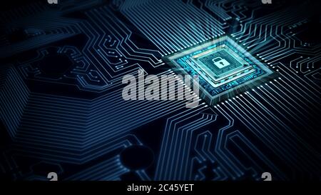 Internet Secure data processing concept Stock Photo