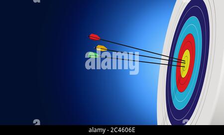 Business Concept: right on target decision Stock Photo