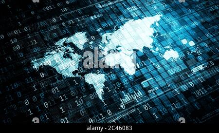 Internet technology display data flow concept Stock Photo