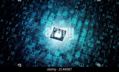 Secure internet data processing concept Stock Photo