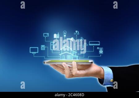Internet of things and smart home concept Stock Photo