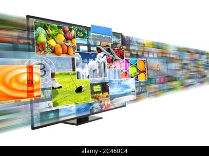 Internet broadband and streaming multimedia entertainment Stock Photo