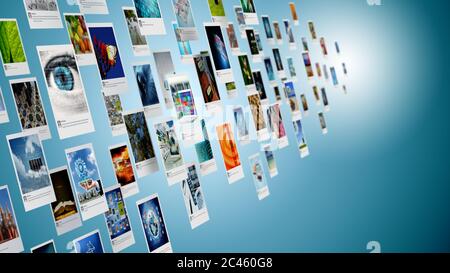 Image, photo or picture sharing concept on internet Stock Photo