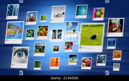 Image and Picture sharing concept Stock Photo