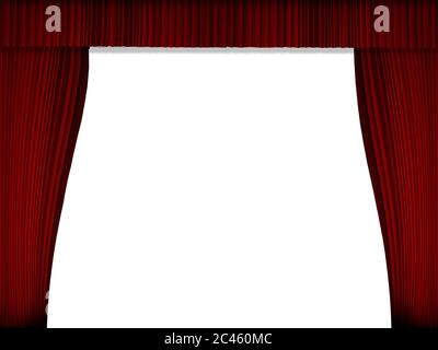 Red curtain show background Stock Photo