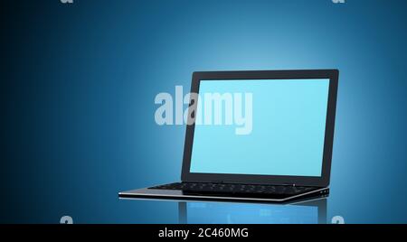 Blank Screen computer Laptop template Stock Photo