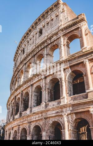 Vertical Shot Of A Famous Colosseum In Rome Italy During Sunset Stock Photo Alamy