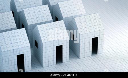 Paper house structural and Architecture Concept Stock Photo