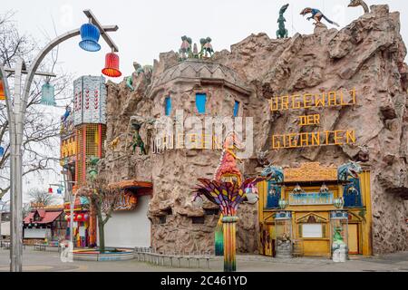 Jurassic Park Fun House In Prater, Vienna Stock Photo