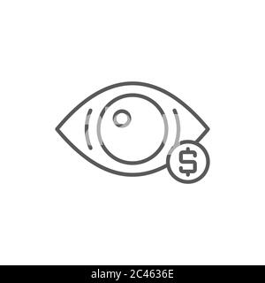 Money viewer vector icon symbol isolated on white background Stock Vector