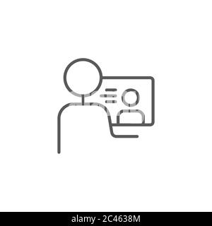 Online consulting vector icon symbol isolated on white background Stock Vector