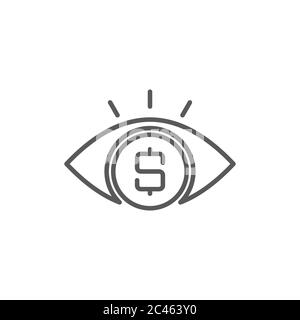 Money viewer vector icon symbol isolated on white background Stock Vector