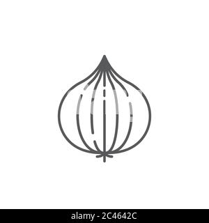 Onion vector icon symbol isolated on white background Stock Vector