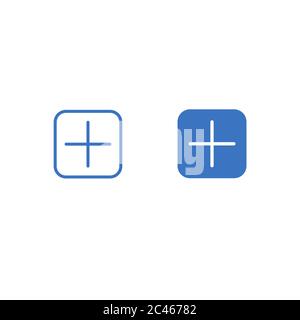 Add icon isolated on white background. Stock Vector