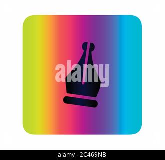 ink pen neon vector icon isolated Stock Vector