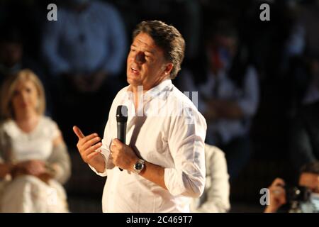 Naples, Italy. 23rd June, 2020. Matteo Renzi in Naples, Italy on June 23, 2020 attend the book event titled 'La Mossa Del Cavallo' (Photo by Salvatore Esposito/Pacific Press/Sipa USA) Credit: Sipa USA/Alamy Live News Stock Photo