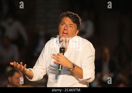 Naples, Italy. 23rd June, 2020. Matteo Renzi in Naples, Italy on June 23, 2020 attend the book event titled 'La Mossa Del Cavallo' (Photo by Salvatore Esposito/Pacific Press/Sipa USA) Credit: Sipa USA/Alamy Live News Stock Photo