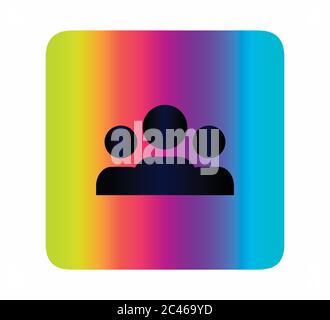 users icon neon style Stock Vector