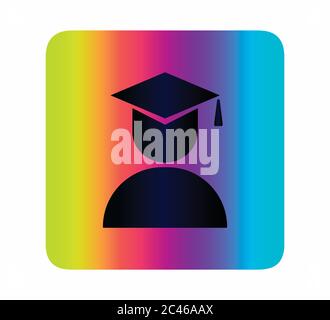 higher education icon neon style Stock Vector