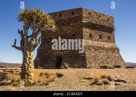 The British Blockhouse, build during the Anglo Boer war, in Prieska, South Africa Stock Photo