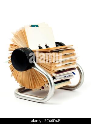 Vintage rolodex rotary card file Stock Photo