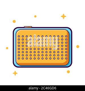 Speaker box vector illustration. Flat cartoon style Stock Vector