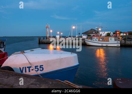 Hiddensee, Germany. 05th June, 2020. Fishing boats are in the harbour. Credit: Stephan Schulz/dpa-Zentralbild/ZB/dpa/Alamy Live News Stock Photo