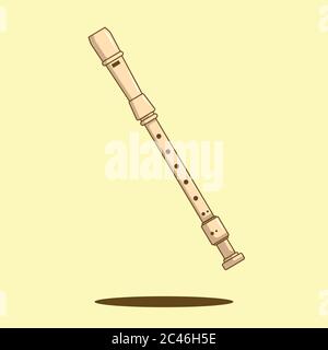 clarinet Vector Illustration. Flat Cartoon Style Stock Vector