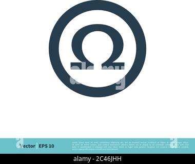 Ohm / Omega Icon Vector Logo Template Illustration Design. Vector EPS 10. Stock Vector