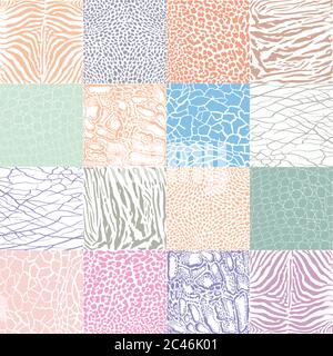 Color animal background Stock Vector