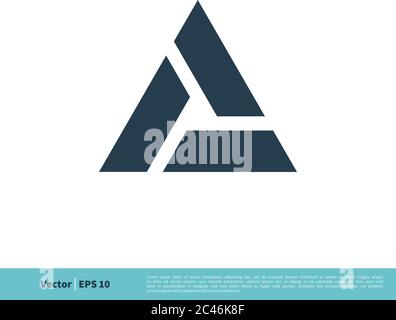 Letter A Trinity Icon Vector Logo Template Illustration Design. Vector EPS 10. Stock Vector