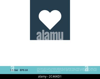 Love Heart Icon Vector Logo Template Illustration Design. Vector EPS 10. Stock Vector