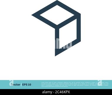 Hexagon Box Line Art Arrow Icon Vector Logo Template Illustration ...
