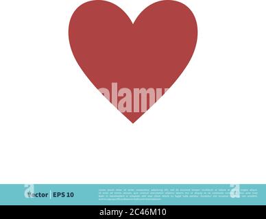 Poker Card Heart Sign, Casino Icon Vector Logo Template Illustration Design. Vector EPS 10. Stock Vector