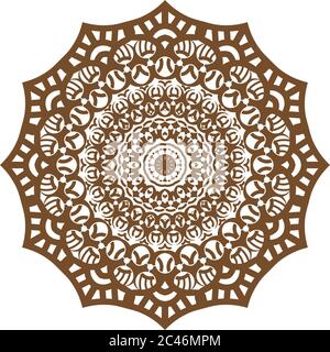 A mandala is a geometric configuration of symbols. Stock Vector