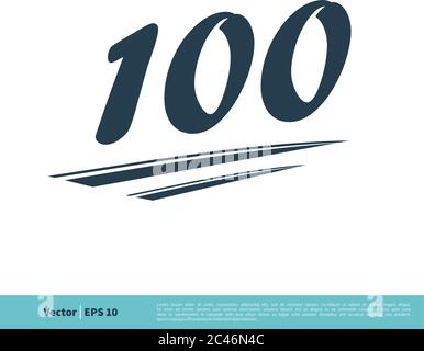 number icon 100 vector illustration design Stock Vector Image & Art - Alamy