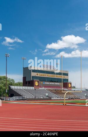 DULUTH, MN/USA - JUNE 19, 2020: Malosky Stadium and Griggs Field at the campus of the University of Minnesota-Duluth. Stock Photo