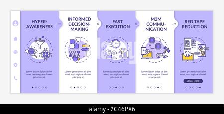 Digital business agility strategy onboarding vector template Stock Vector