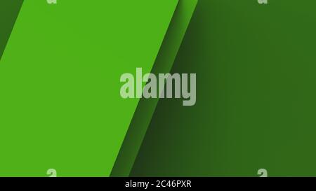 Abstract green background basic geometry overlaps with shadow vector illustration render 3d hd Stock Photo