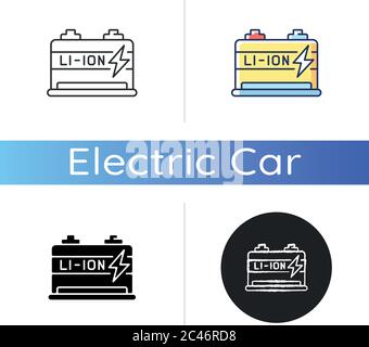 Lithium ion battery icon Stock Vector