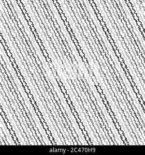 Seamless pattern with wavy gray lines Stock Vector