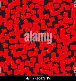 Red Pattern Cube Red Cubes Seamless Pattern, 3D Illustration Stock Vector Image & Art ...