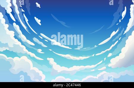 Blue Sky With White Clouds Clear Sunny Day Stock Vector