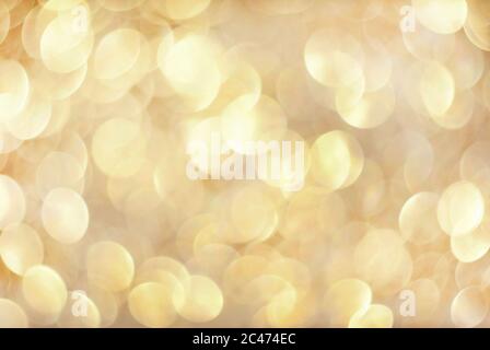 abstract golden background with bokeh Stock Photo